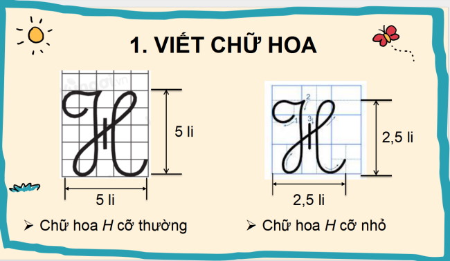 PowerPoint Tiếng Việt 2 Bài 17: Chữ hoa H