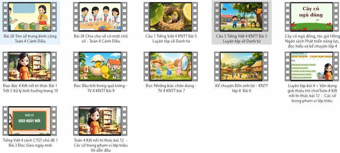 Video AI hỗ trợ soạn giáo án Lớp 4
