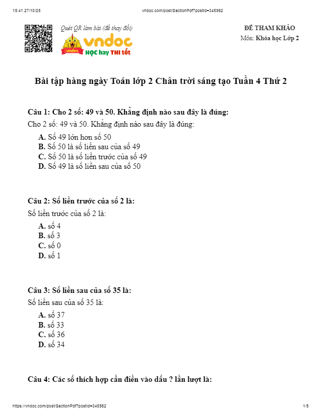 bthn toan lop 2 chan troi sang tao tuan 4 thu 2 h1*809031