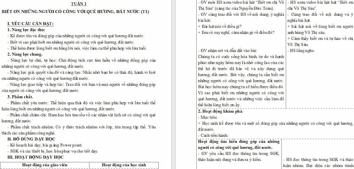 Giáo án Đạo đức 5 Biết ơn những người có công với quê hương, đất nước