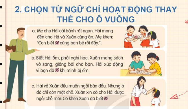 PowerPoint Tiếng Việt 2 Bài 20: Từ ngữ chỉ đặc điểm, hoạt động. Câu nêu hoạt động