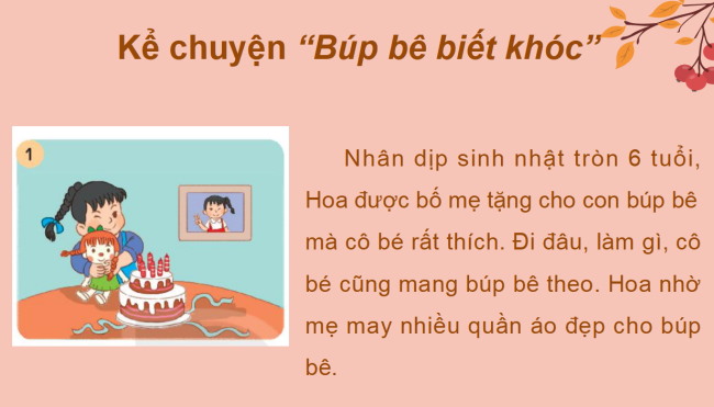 PowerPoint Tiếng Việt 2 Bài 23: Kể chuyện Búp bê biết khóc