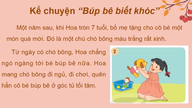 PowerPoint Tiếng Việt 2 Bài 23: Kể chuyện Búp bê biết khóc
