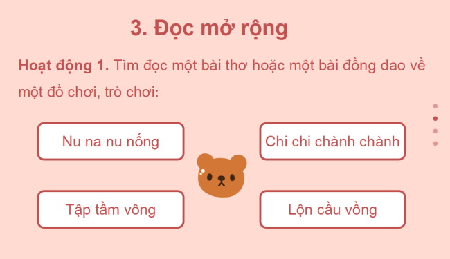 PowerPoint Tiếng Việt 2 Bài 24: Viết đoạn văn tả đồ chơi. Đọc mở rộng