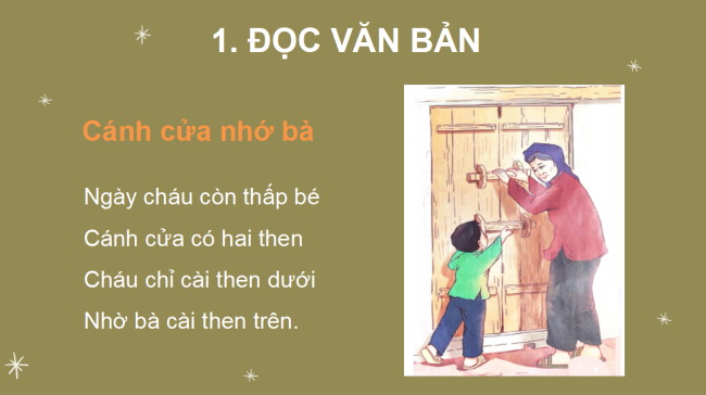 PowerPoint Tiếng Việt 2 Bài 29: Cánh cửa nhớ bà