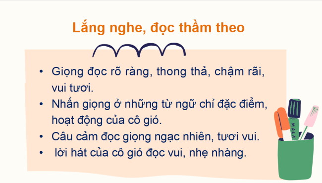 PowerPoint Tiếng Việt 2 Bài 4: Đọc Cô gió