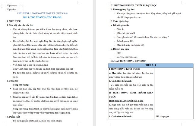 Giáo án Tiếng Việt 2 Bài 1: Viết chữ hoa B