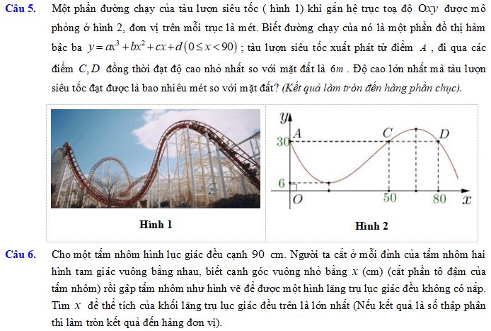 Tổng hợp 19 bài toán thức tế khảo sát hàm số bậc ba