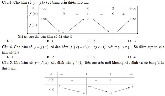 Đề kiểm tra thường xuyên Toán 12