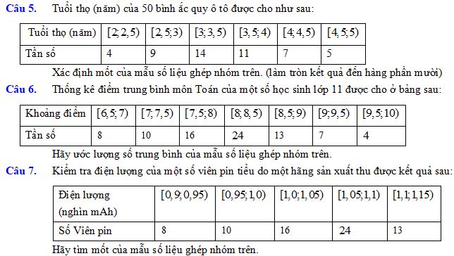 Số đặc trưng đo mức độ phân tán mẫu số liệu ghép nhóm