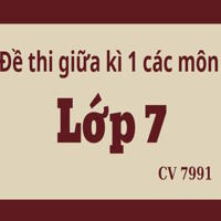 Đề thi Giữa Kì 1 lớp 7 theo Công Văn 7991 các môn