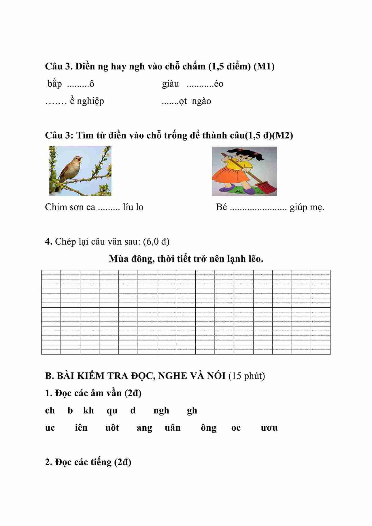 De thi HK1 Tieng Viet 1 sach cung hoc de 2 2*816157