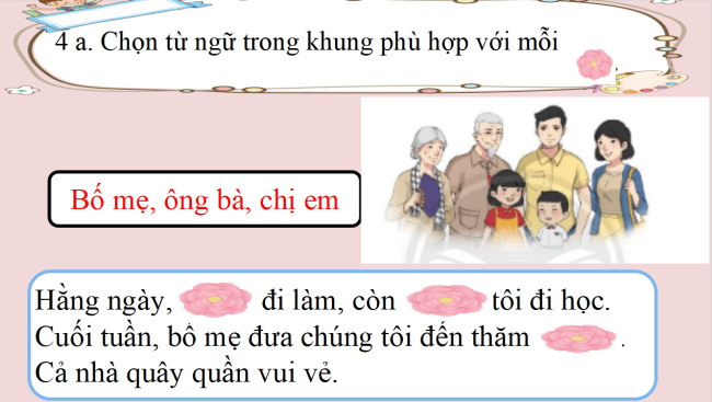 PowerPoint Tiếng Việt 2 Bài 4: Mở rộng vốn từ Gia đình (tiếp theo)