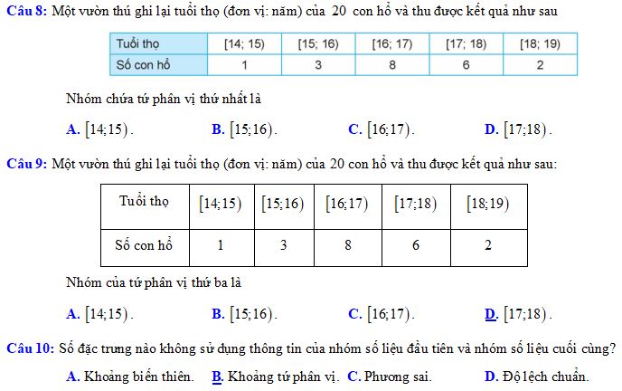 Các số đặc trưng đo mức độ phân tán