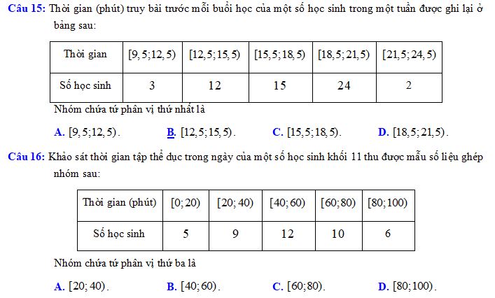 Các số đặc trưng đo mức độ phân tán