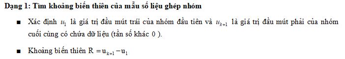 Khoảng biến thiên và khoảng tứ phân vị