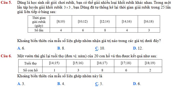 Khoảng biến thiên và khoảng tứ phân vị