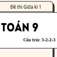 10 đề thi giữa kì 1 Toán 9 năm 2025 – 2026 cấu trúc 3-2-2-3