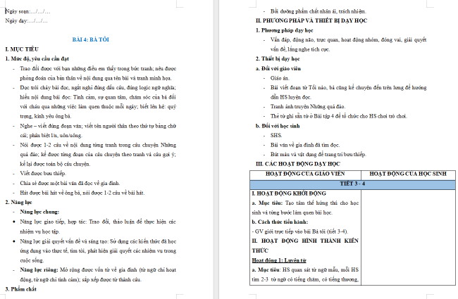 Giáo án Tiếng Việt 2 Bài 4: Xem - kể Những quả đào