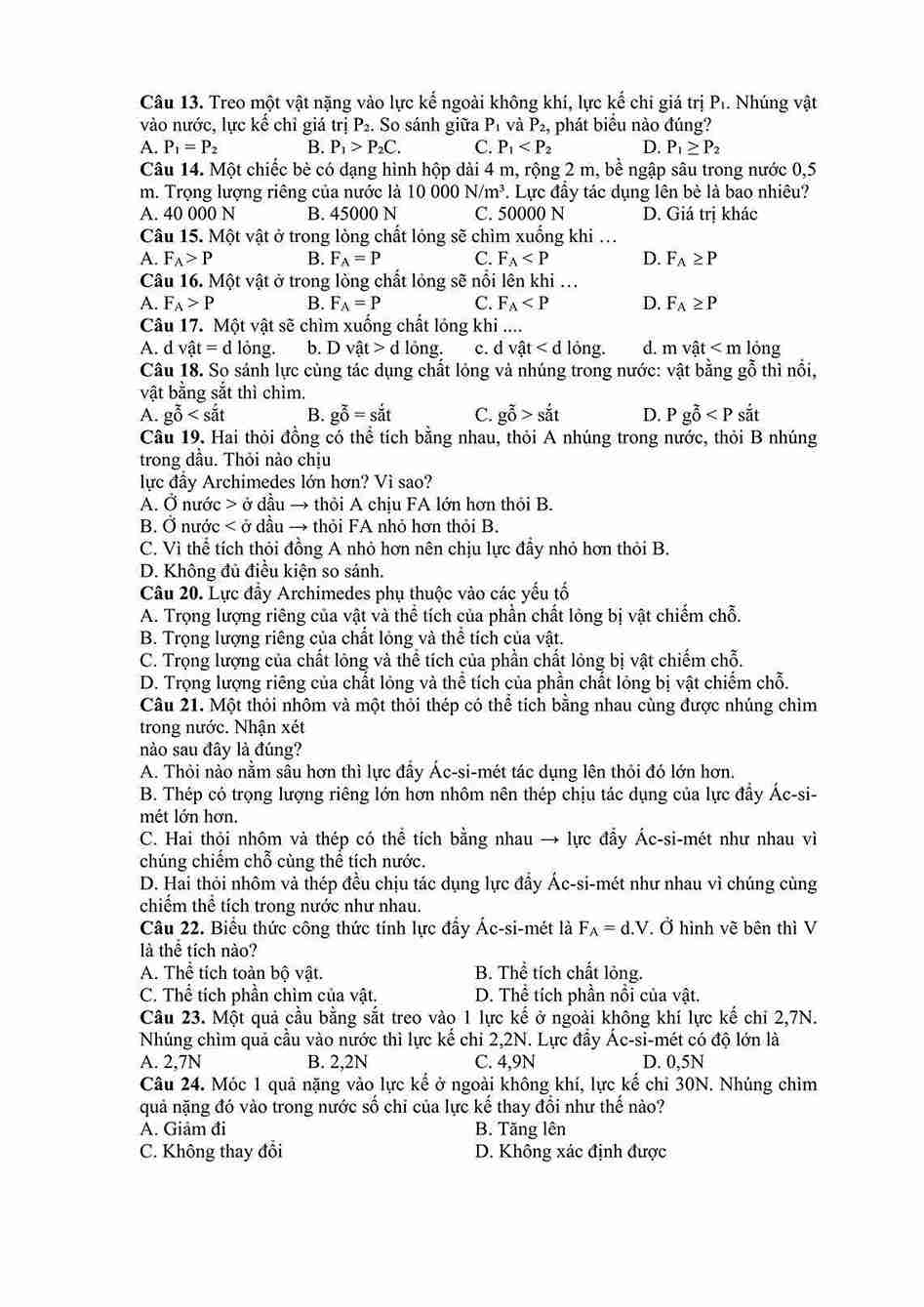 de cuong on tap hoc ki 1 khtn 8 phan vat ly theo cv 7991 hinh anh 1 1*816697