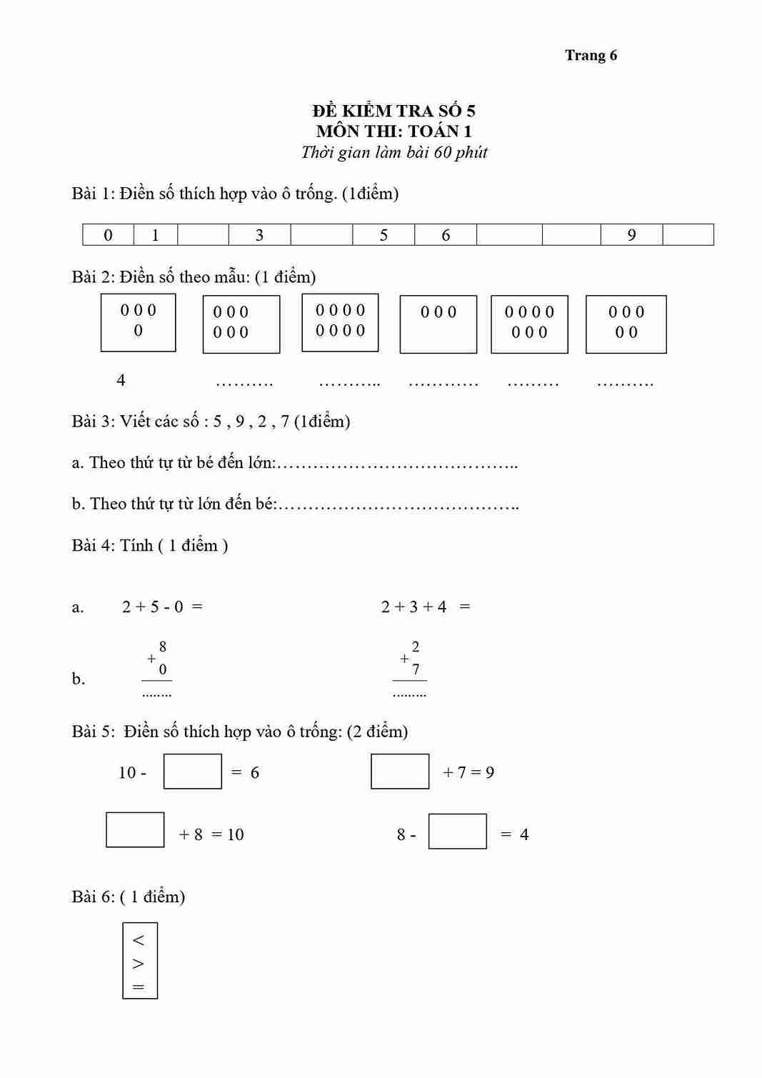 25 de thi hoc ki mon toan va tieng viet lop 1 6*817454