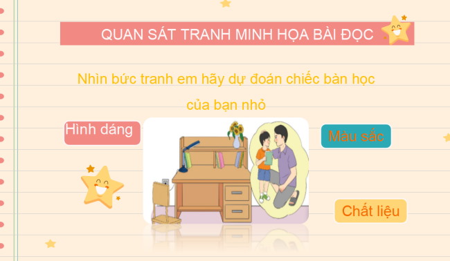 PowerPoint Tiếng Việt 2 Bài 4: Đọc Cái bàn học của tôi