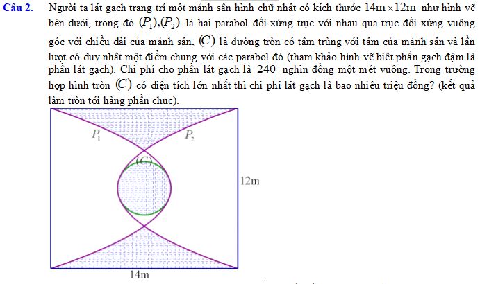 Bài tập về Ứng dụng tích phân