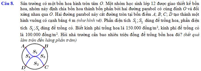 Bài tập về Ứng dụng tích phân