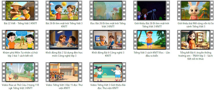Bộ Video AI hỗ trợ soạn giáo án Lớp 3