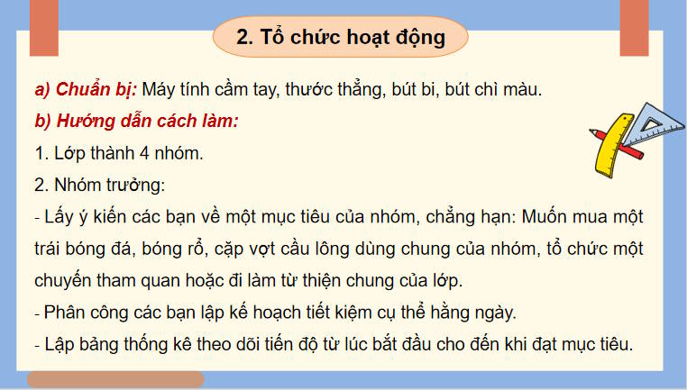 Thiết lập kế hoạch cho một mục tiêu tiết kiệm