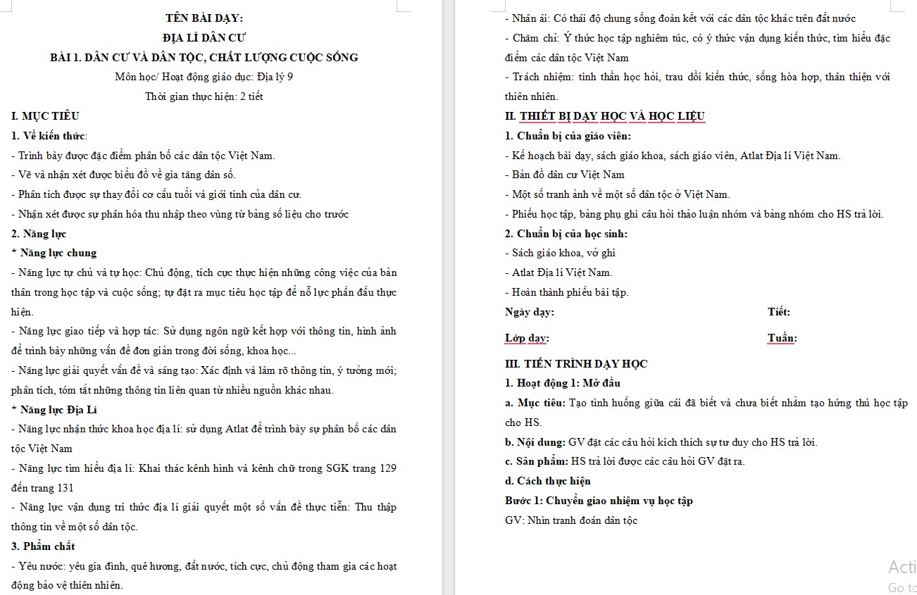 Giáo án PPT Địa lí 9 CTST Bài 1