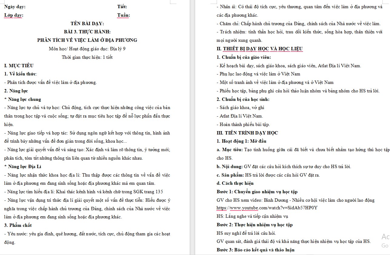 Giáo án PPT Địa lí 9 CTST Bài 3