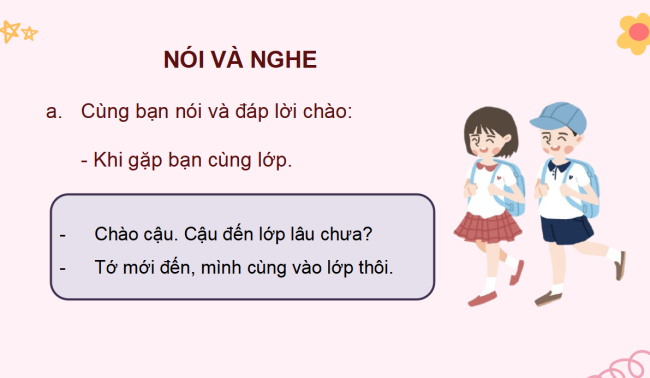PowerPoint Tiếng Việt 2 Bài 2: Nói và đáp lời chào, lời khuyên bảo