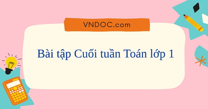 Bài tập Cuối tuần Toán lớp 1