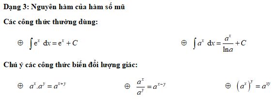 Bài toán về Nguyên hàm