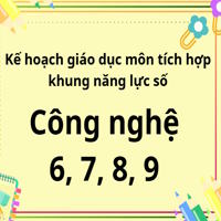Kế hoạch giáo dục môn Công nghệ 6, 7, 8, 9 tích hợp năng lực số - Kết nối tri thức 