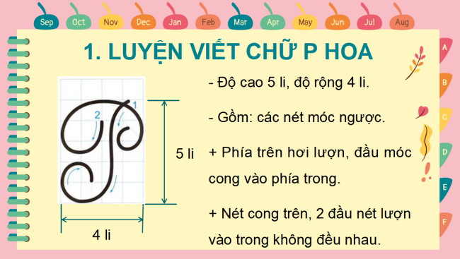 PowerPoint Tiếng Việt 2 Bài 3: Viết chữ hoa P