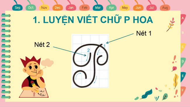 PowerPoint Tiếng Việt 2 Bài 3: Viết chữ hoa P