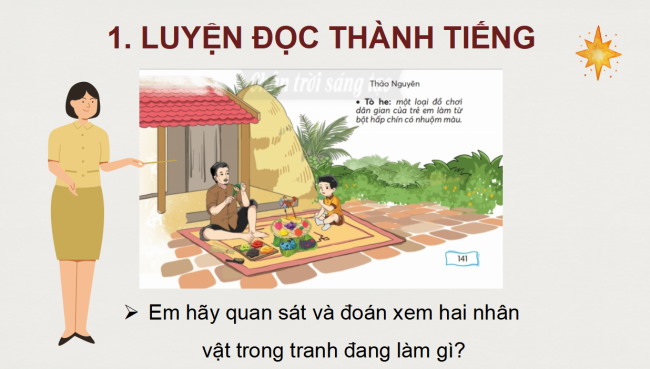 PowerPoint Tiếng Việt 2 Bài 4: Đọc Người nặn tò he