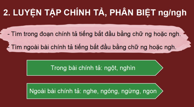 PowerPoint Tiếng Việt 2 Bài 4: Nghe - viết Vượt qua lốc dữ, Phân biệt ng/ngh, s/x, uôc/uôt