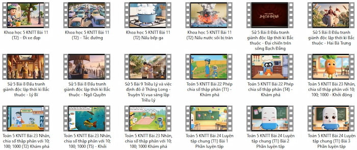 Bộ Video AI hỗ trợ soạn giáo án Lớp 5