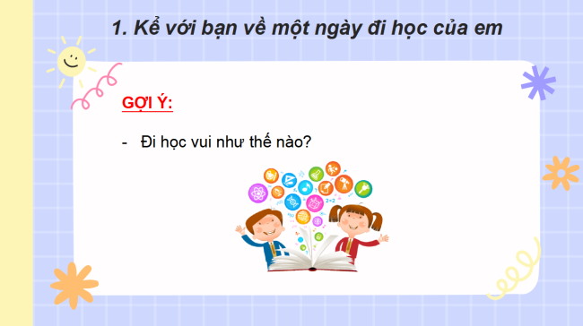 PowerPoint Tiếng Việt 2 Bài 10: Viết về một ngày đi học của em