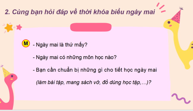 PowerPoint Tiếng Việt 2 Bài 10: Thời khoá biểu