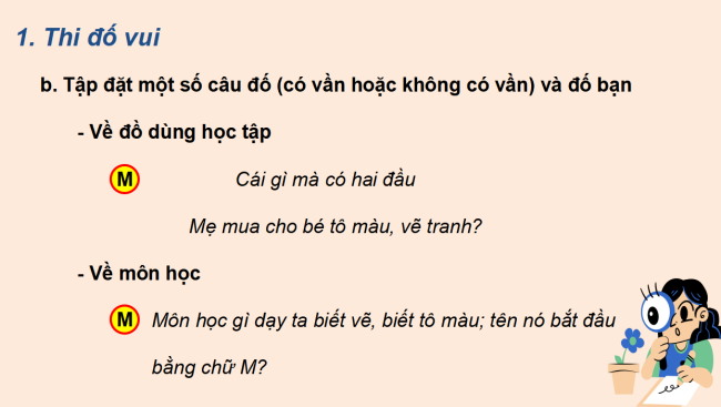 PowerPoint Tiếng Việt 2 Bài 11: Câu đố về đồ dùng học tập