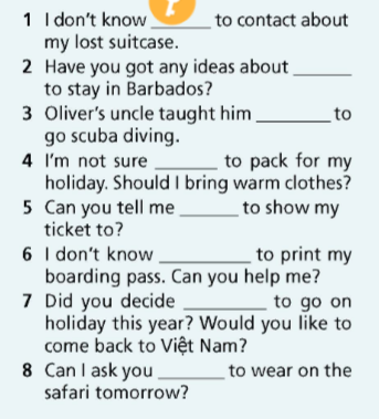 SBT Tiếng Anh 9 Right On Grammar Bank Unit 2 minh họa 8