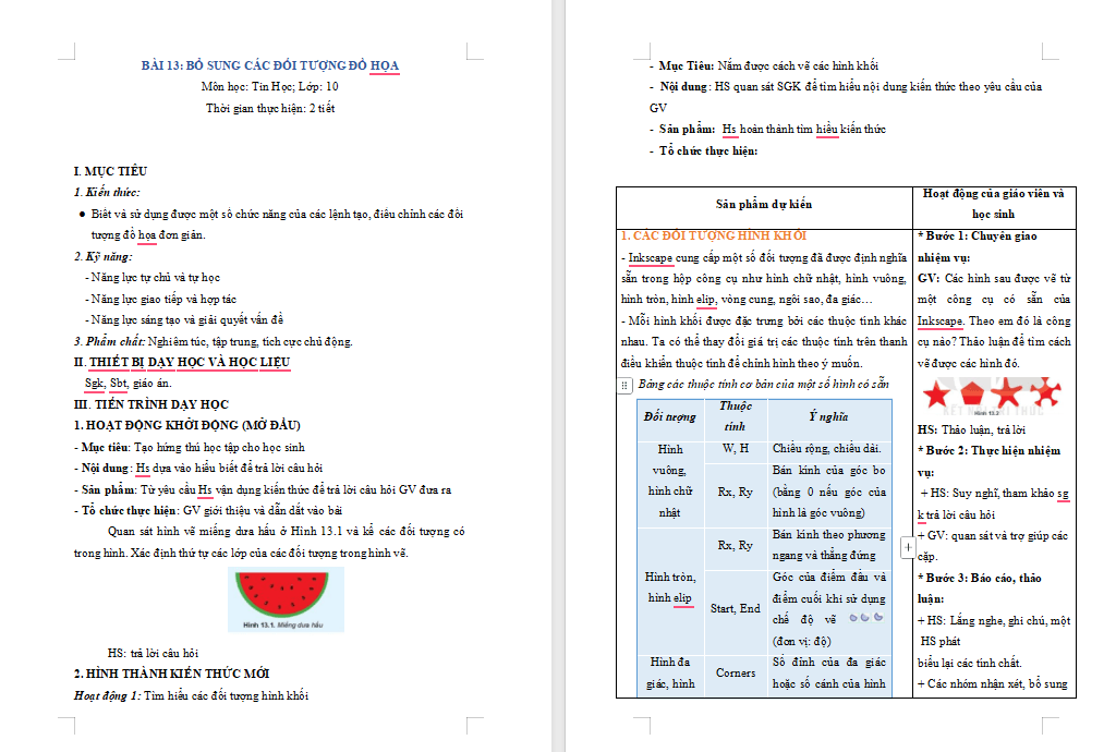 Giáo án PowerPoint Tin học 10 Bài 13