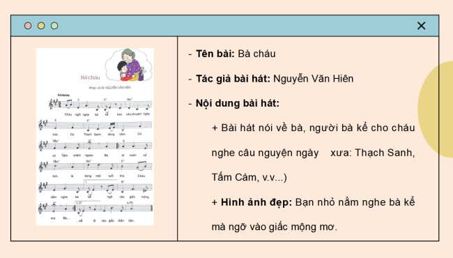 PowerPoint Tiếng Việt 2 Bài 12: Nghe - trao đổi về nội dung bài hát Bà cháu
