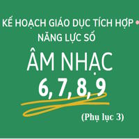 Kế hoạch tích hợp năng lực số môn Âm nhạc lớp 6,7,8, 9 sách Cánh diều 