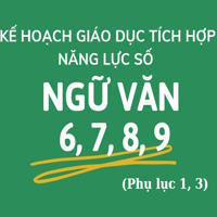 Kế hoạch giáo dục môn Ngữ Văn 6,7,8, 9 tích hợp năng lực số sách Cánh diều 