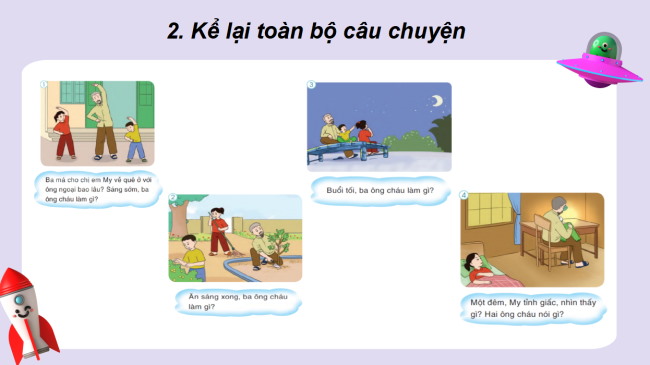 PowerPoint Tiếng Việt 2 Bài 13: Kể chuyện đã học Vầng trăng của ngoại